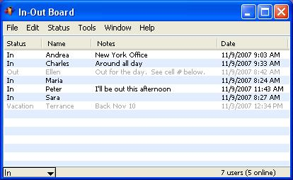 Screenshot for In-Out Board 2.1