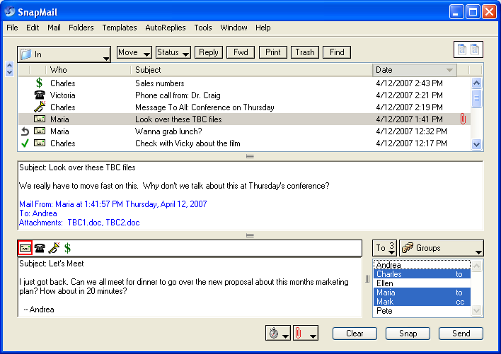 Screenshot for SnapMail 5.2.1